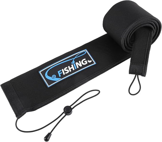 Lightproof Neoprene Fishing Rod Sleeve - Fishing Rod Cover for Storage & Transportation - Puncture Resistant Rod Sock for Casting, Trolling, Spinning Rods