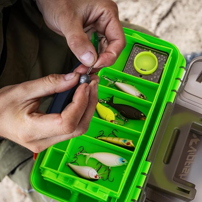 Fishing Tackle Box with Tackle Included Lures, Hooks, Weights, 3-Layer Freshwater Fishing Tackle Kit for Bass Fishing Gear and Equipment, Gift for Fishingman gift choice for Fathers Day