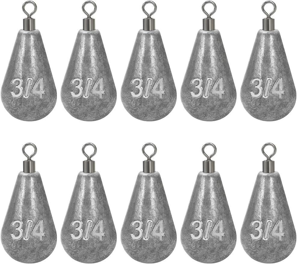 BLUEWING Casting Swivel Bell Sinkers Fishing Weights 1/2oz-8oz Drop Shot Dipsey Lead Saltwater
