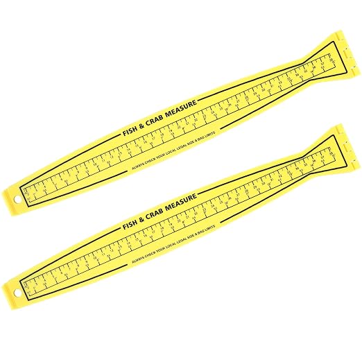 VioraWhite 2 Pcs Fish Measuring Board - 32in/80cm Folding Fishing Ruler Fishing Measurement Ruler Crab Measuring Tool Lightweight Bump Board Measuring Ruler for Boat Kayak