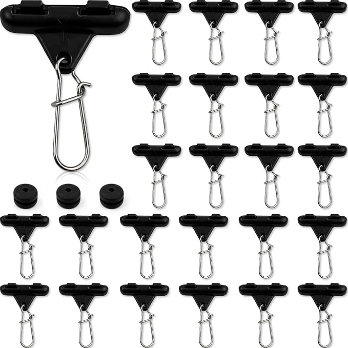 Sinker Slides for Fishing with Weight Bumpers, No Twist Sinker Slide, Clip-On Sinker Slider for Easy Weight Change, Protect Line & Knot Swivels Snaps, Ideal for Catfish Carolina Rig