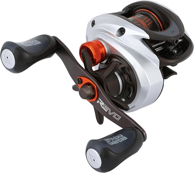 Abu Garcia Revo X BFS Low Profile Reel, Reliable Freshwater Fishing Reel, Lightweight C6 Carbon Sideplates and BFS Tuned MagTrax Braking System, Carbon Matrix Drag System