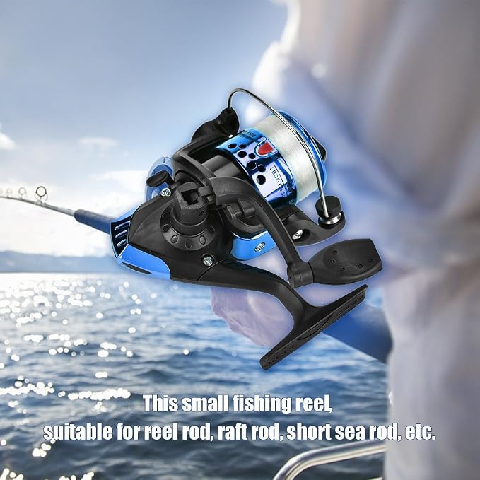 OUKENS Fishing Reel, 3 Colors Freshwater Plastic Plating Lightweight Spinning Fishing Reel Tackle Accessory