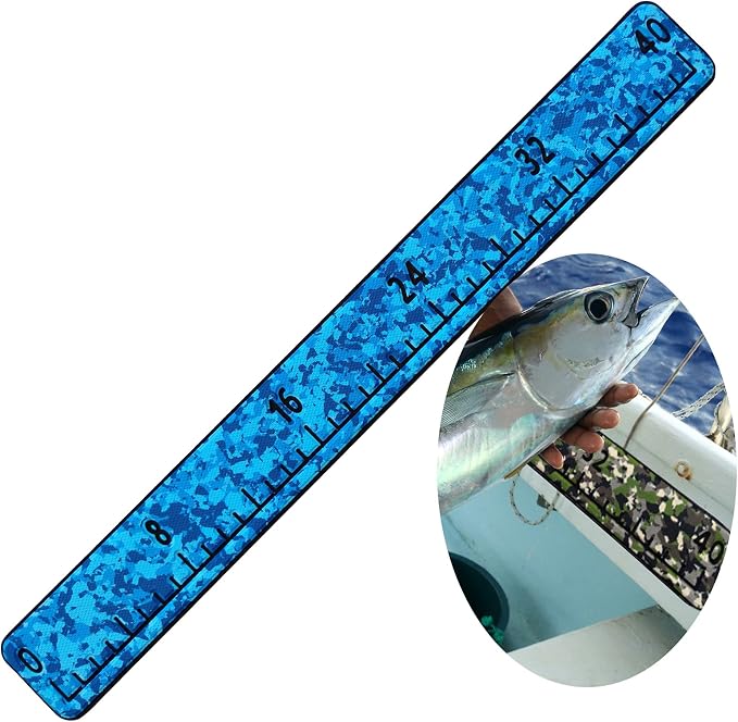 Fish Ruler for Boat 40"/48" with Backing Adhesive Fish Measuring Sticker Foam Fish Measuring Board for Fishing Boat, Cooler, Kayak, Yacht Fish Ruler Boat Accessories