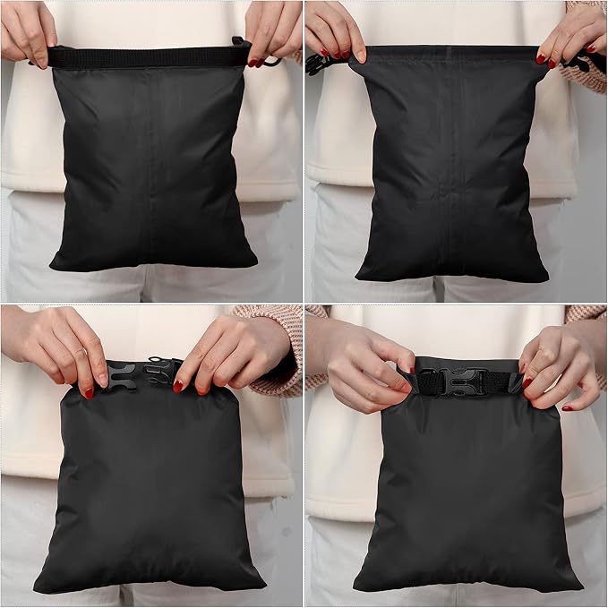 Shappy 6/12 Pcs Waterproof Dry Bags, Lightweight Outdoor Waterproof Dry Stuff Sacks 15/8/5/4/3/2 L and Long Adjustable Shoulder Strap for Kayaking Rafting Boating Hiking Camping