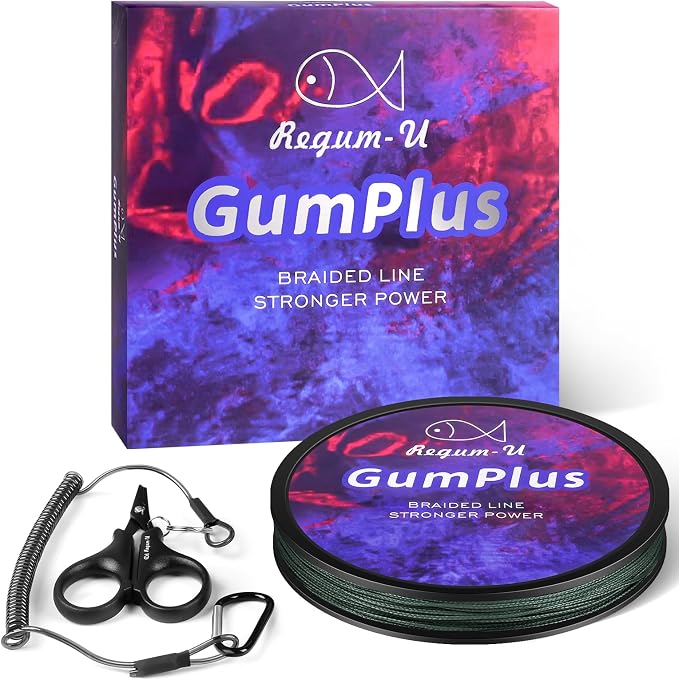 GumMAX 545/1093/1640yds 5-100LB 8X Braided Fishing Line Abrasion Resistant Superline Zero Stretch & Smaller Diameter Confuse & Never Fade in Saltwater and Freshwater