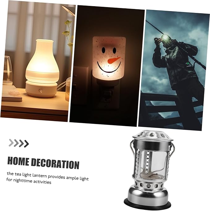 Camping Lamp Retro Outdoor Candle Stand Lightweight and Sturdy Lantern for Night Fishing