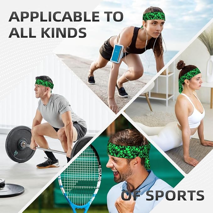 Sports Tie Headbands for Men Women, Adjustable Ninja Karate Head Band Headband for Basketball, Running, Tennis, Yoga