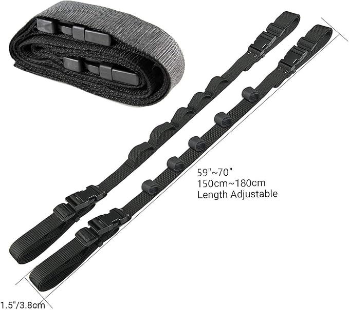 GREATFISHING 2 Pack Car Fishing Rod Holder Adjustable Fishing Pole Holder Belt Straps Fishing Rod Holder Vehicle Fishing Pole Rack Fishing Rod Rack Carrier for Car(holder)