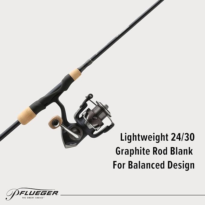 Pflueger President XT Spinning Reel and Fishing Rod Combo