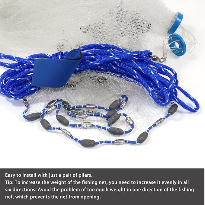 Fishing Cast Net Easy Installation Lead Sinkers 0.35oz / 10g Throw Net Sinkers Add Weights Kit for Casting Net Sinker for Freshwater Saltwater 99.9% Pure Lead