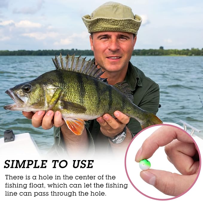 Skylety 60 Pieces Foam Floats Bullet Fishing Foam Snell Fishing Rig Floats Spinner Oval Pompano Rigs Fly Strike Indicators for Trout Catfish Walleye