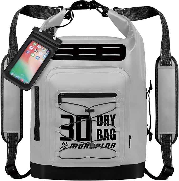 MORXPLOR Dry Bag Waterproof,5L/10L/20L/30L/40L/55L Roll Top Dry Bag Backpack with WaterProof Phone Case for Swim,Kayak