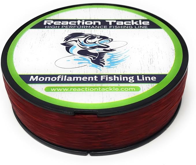 Reaction Tackle Monofilament Fishing Line - Premium Nylon Mono Line, Strong & Abrasion-Resistant, Low Memory for Smooth Long Casts - Freshwater & Saltwater