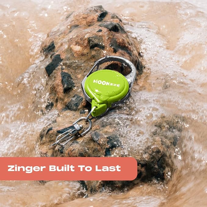 HOOK-EZE Fly Fishing Zinger Retractor for Anglers Vest, Pack of 3 - Fishing Gear and Equipment for Nippers, Forceps, Fly Float Ant, Belt Loops & Backpack