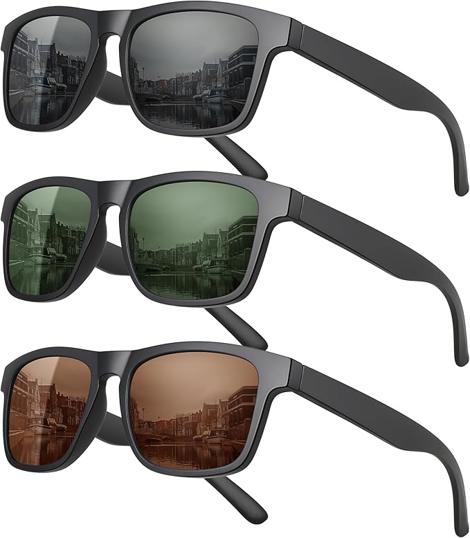 MEETSUN Polarized Sunglasses For Men Women UV Protection Square Frame Sport Fishing Driving Sunglasses