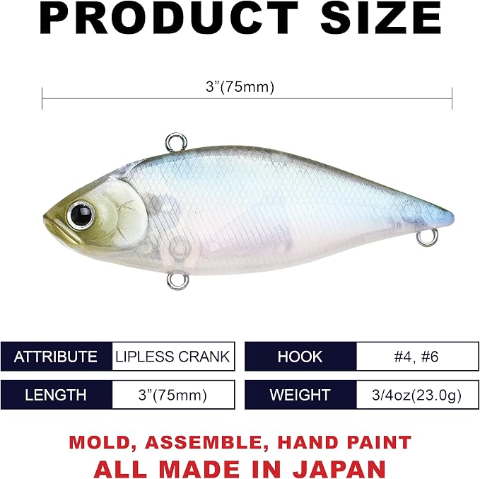 LUCKY CRAFT LV-500DRS ~Deep Rattle Sound~, Fishing Lure, Lipless Crankbait