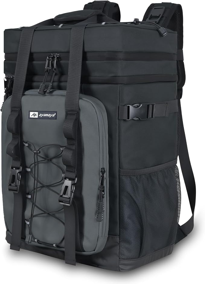 Backpack Cooler - AYAMAYA Upgrade Leakproof Cooler Backpack with Padded Top Handle, 40 Cans Large Waterproof Insulated Camping Coolers for Beach, Fishing, Picnic, Travel, BBQ