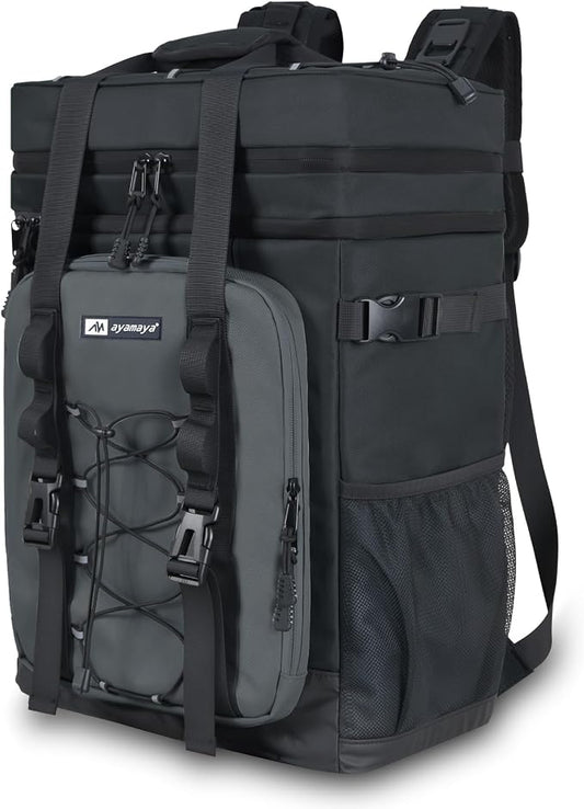 Backpack Cooler - AYAMAYA Upgrade Leakproof Cooler Backpack with Padded Top Handle, 40 Cans Large Waterproof Insulated Camping Coolers for Beach, Fishing, Picnic, Travel, BBQ