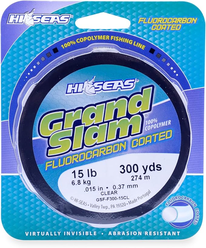 HI-SEAS Grand Slam Fluorocarbon Coated Fishing Line