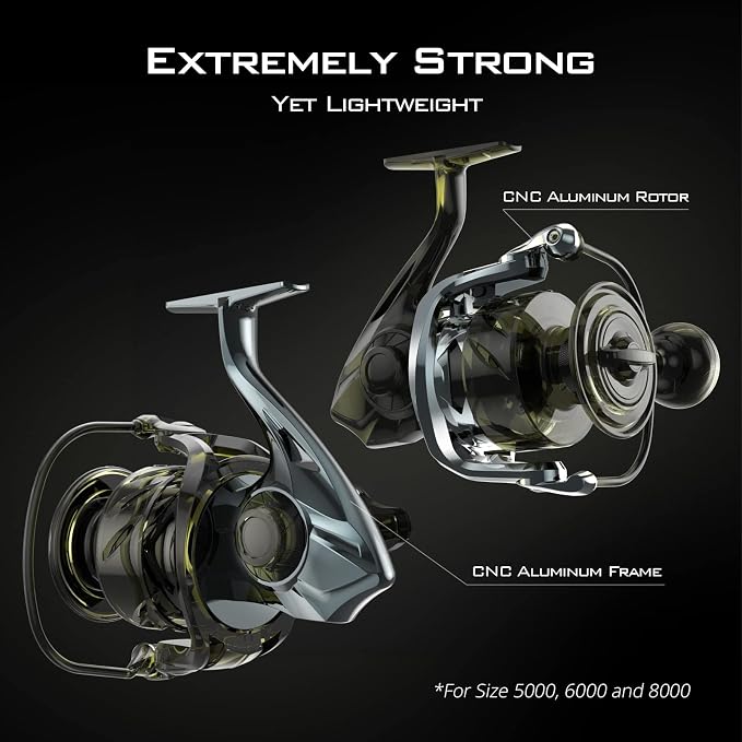 KastKing Kapstan Elite Saltwater Spinning Fishing Reel, Up to 55LBs Max Drag, IPX6 Waterproof & Corrosion-Resistant Bearing System - Ideal Fishing Gifts for Saltwater Fishing
