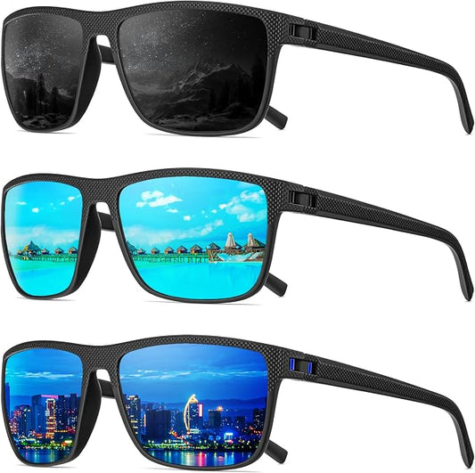 Polarized Sunglasses Men, Mens Sunglasses Polarized UV protection Lightweight Sun Glasses for Driving Fishing Golf