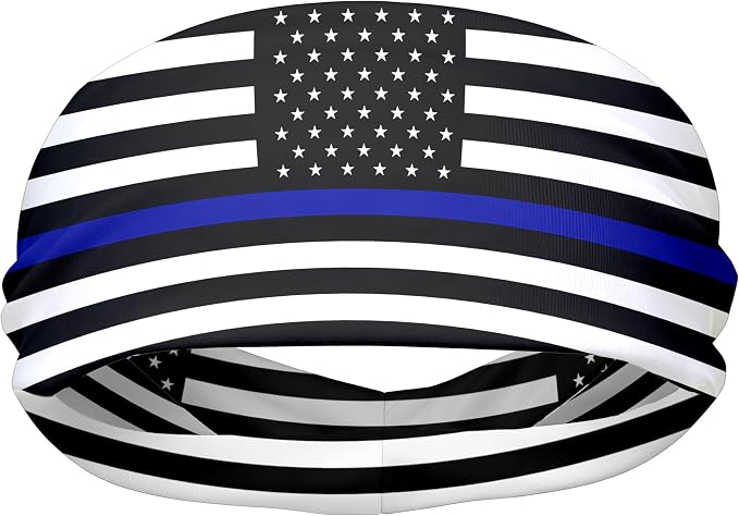 Flag Headbands for Men Women, Moisture Wicking Sweatband Breathable Sports Headwrap, Non-Slip Stretchy Fitness Hair Band