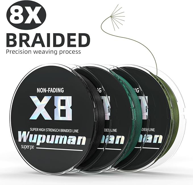 Braided Fishing Line 8 Strands (Non-Fading) Super 100% PE(LBS:6/8/10/15/20/30/40/50/60/70/80/90/100/130/150/200)(150M 300M 500M 1000M) Ocean, Lake,Parks, River Fishing