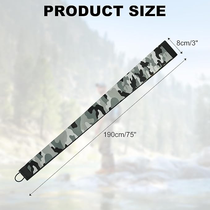 Neoprene Camo Fishing Rod Sleeves,Fishing Pole Sleeves,Fishing Rod Socks | UV Resistance,Puncture Resistant, Protect Casting, Spinning, Trolling Fishing Rods, Storage, tangled-free,75in,68in,60in