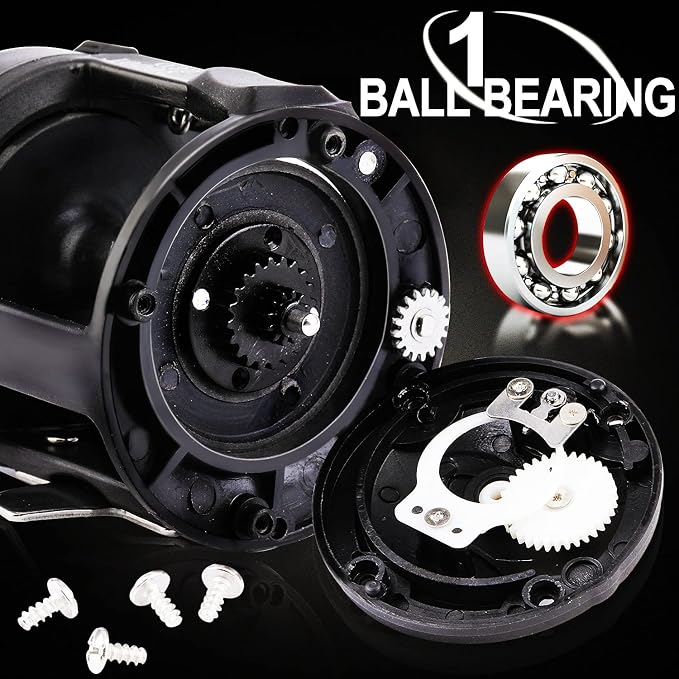 Sougayilang Conventional Reel – 27LB Max Drag,Saltwater Inshore Surf Trolling Reel for Catfish, Musky, Bass, Salmon/Steelhead, Striper – Heavy Duty Round Baitcasting Fishing Reel