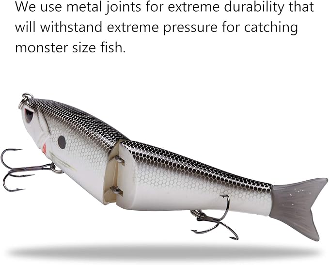 Bassdash SwimShad Glide Baits Jointed Swimbait Bass Pike Salmon Trout Muskie Fishing Lure