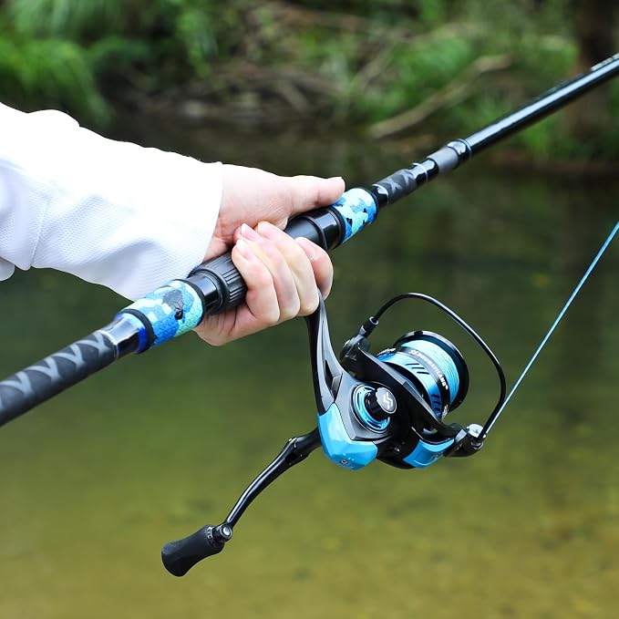 Sougayilang Surf Fishing Rod and Reel Combo, 4 Piece MH/H Saltwater Fishing Combo with 5000 Size Spinning Reel(12'/15')