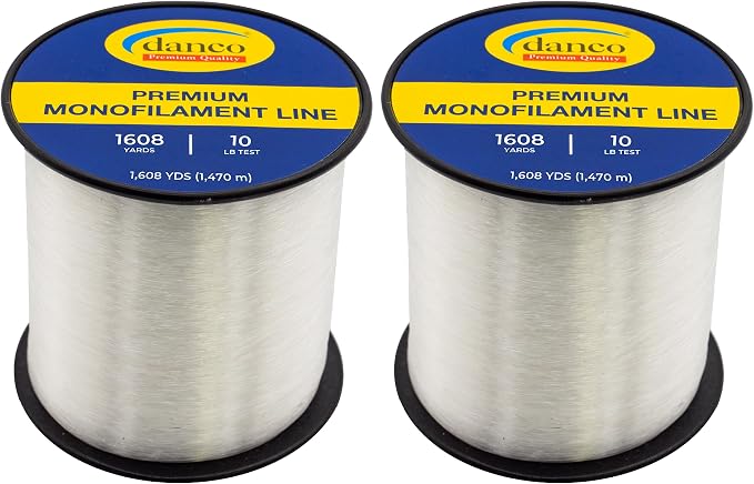 Monofilament Fishing Line | Jumbo Amount 2-1/4 lb Spools Value Pack - Low Memory and Stretch - Abrasion Resistant - Freshwater and Saltwater Fishing Line