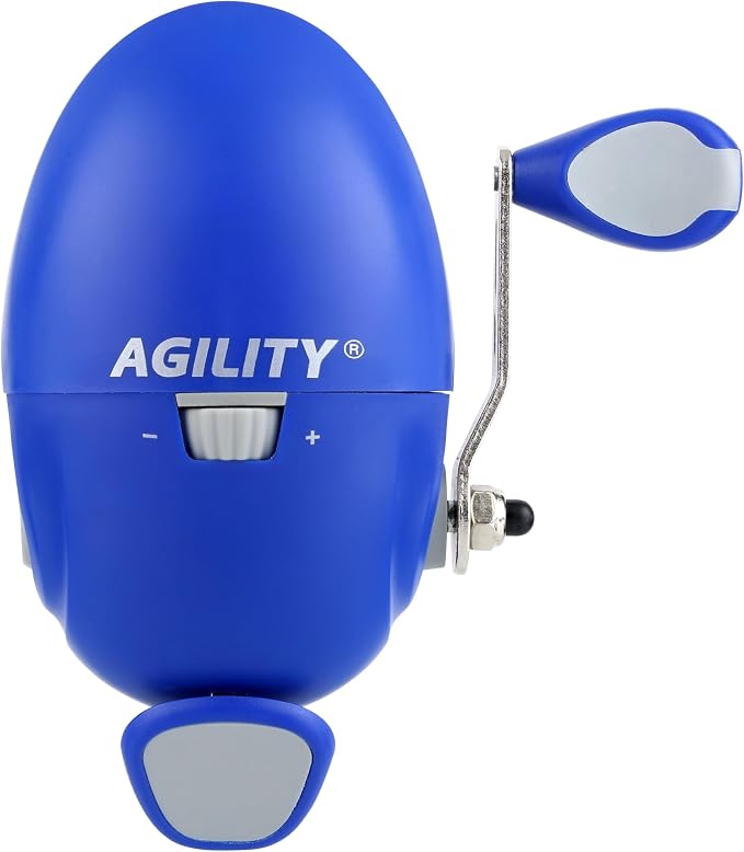 Shakespeare Agility Spincast Fishing Reel, Ultra-Ergonomic Design, Soft-Touch Handle Knobs, Pre-spooled with Stren Line