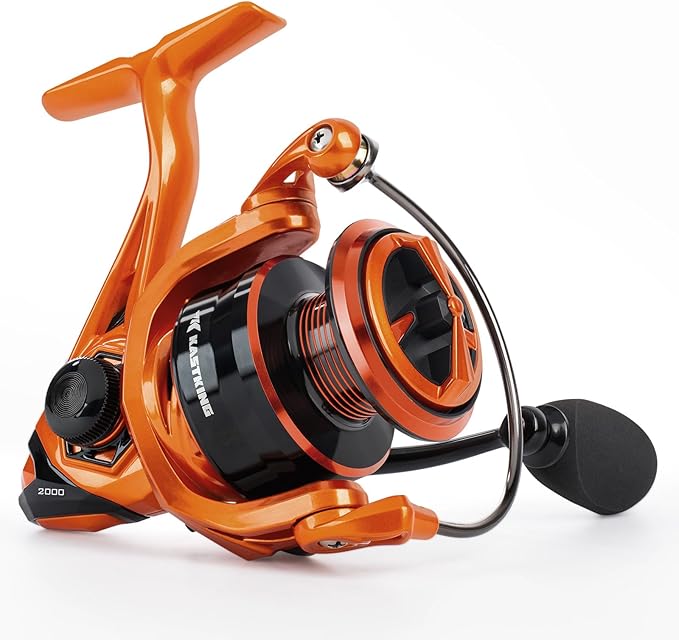 KastKing Lethal Blaze Spinning Fishing Reel, 17.6LBs Max Drag, 5.2:1 Gear Ratio, Ultra-Smooth Freshwater & Inshore Spinning Reel, CNC Aluminum Spool, Ideal for Bass & Trout Fishing