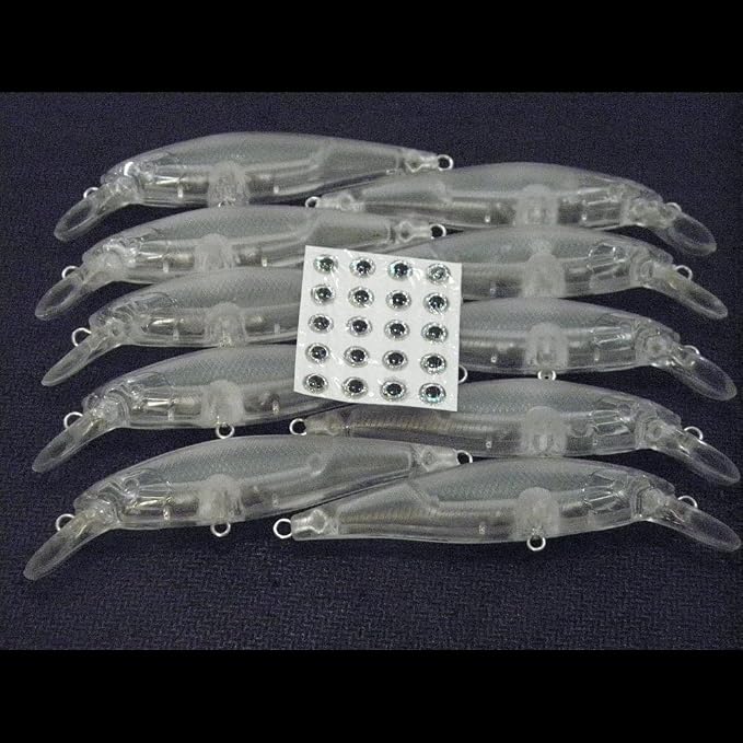 10 Blank Unpainted Minnow Crankbait Topwater Lipless Jerkbait Fishing Lures V3