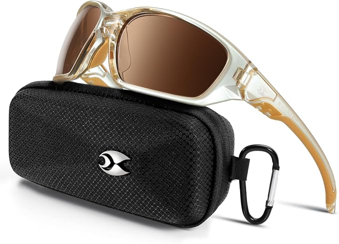 suoso Sports Polarized Sunglasses for Men: Womens UV400 Protection Sun Glasses Wrap Around Goggles for Fishing Driving TR90