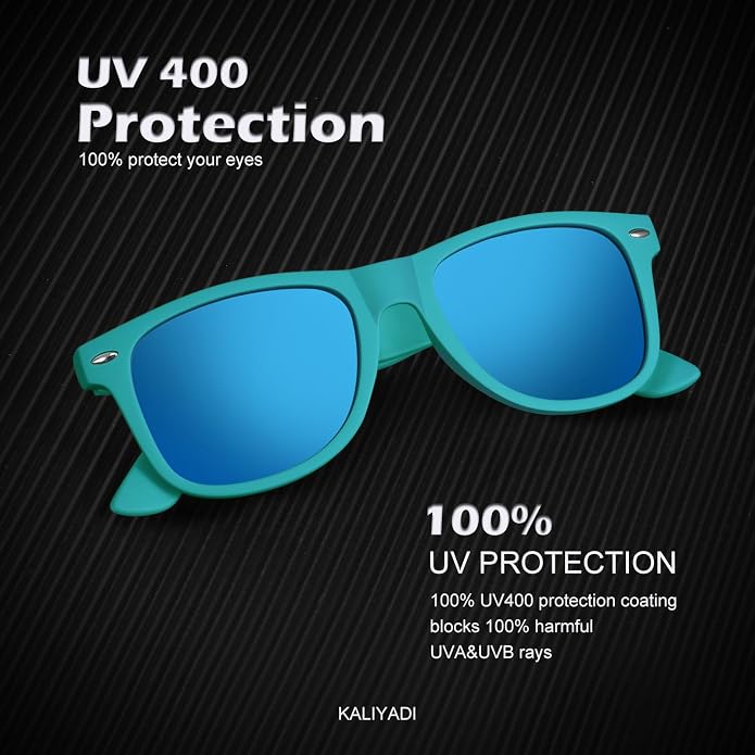 KALIYADI Polarized Sunglasses for Men and Women Matte Finish Sun glasses Color Mirror Lens UV Blocking (3 Pack)