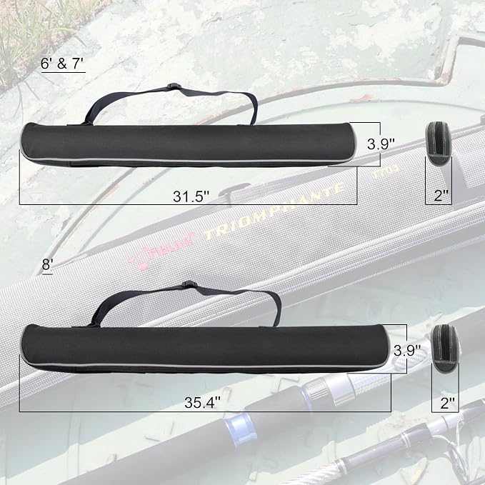 Fiblink 3-Piece Spinning Rod Heavy Spinning Fishing Rod Portable Fishing Rod Graphite Spin Rod (30-50 Pound Test)