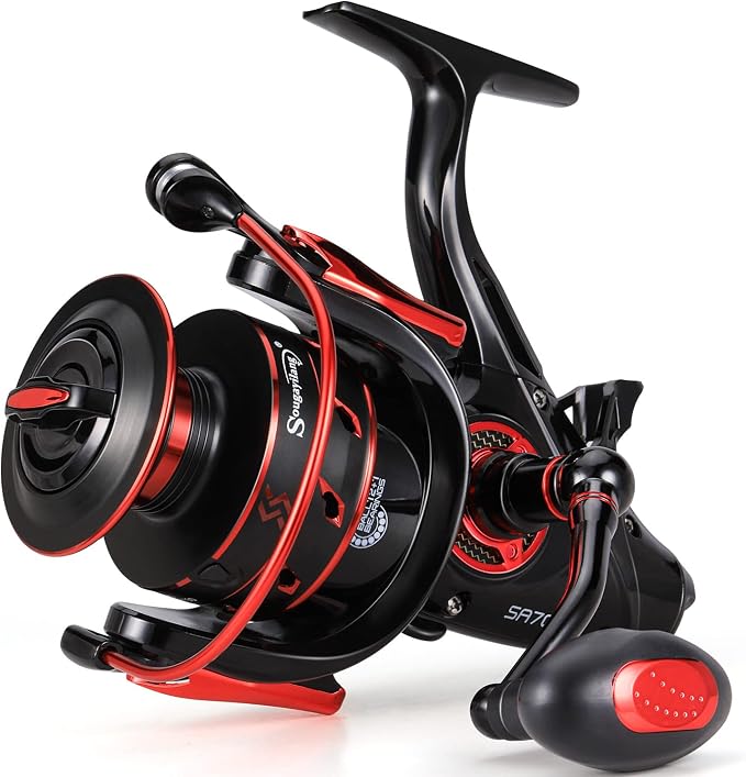 Sougayilang Carp Spinning Reel Carbon Fiber Drag for Fishing Action Bait Feeder Standard Fishing Reel Runner for Freshwater