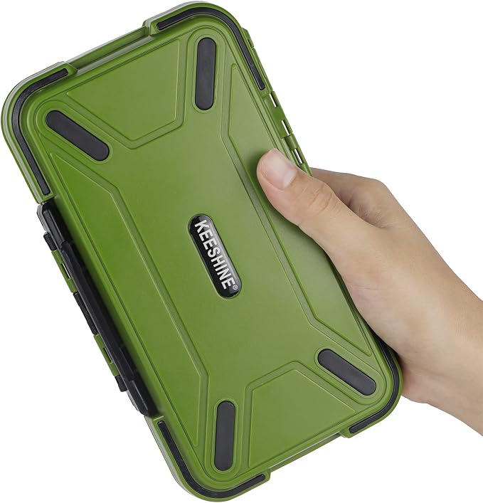 Fishing Tackle Box, Floating Storage Box, Double-Sided Fishing Lure Box with Adjustable Dividers Jewelry Organizer Making Kit Storage Container for Lure Hook Beads Earring Tool(Green)