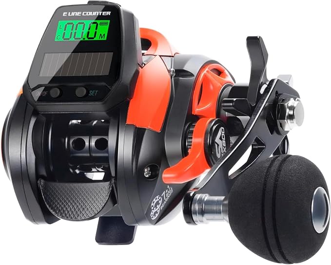 Digital Baitcasting Fishing Reel with LCD Display,8 oz Ultralight Electric Baitcaster Reel, 22-35 Lb Max Drag,6.3:1/7.2:1 Gear Ratio,Left/Right Handed,Compact Design for Freshwater & Saltwater