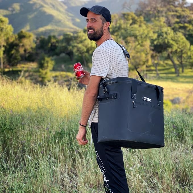 RTIC Ultra-Tough Soft Cooler 50 Can, Insulated Bag Portable Ice Chest Box for Lunch, Beach, Drink, Beverage, Travel, Camping, Picnic, Car, Trips, Floating Cooler Leak-Proof with Zipper