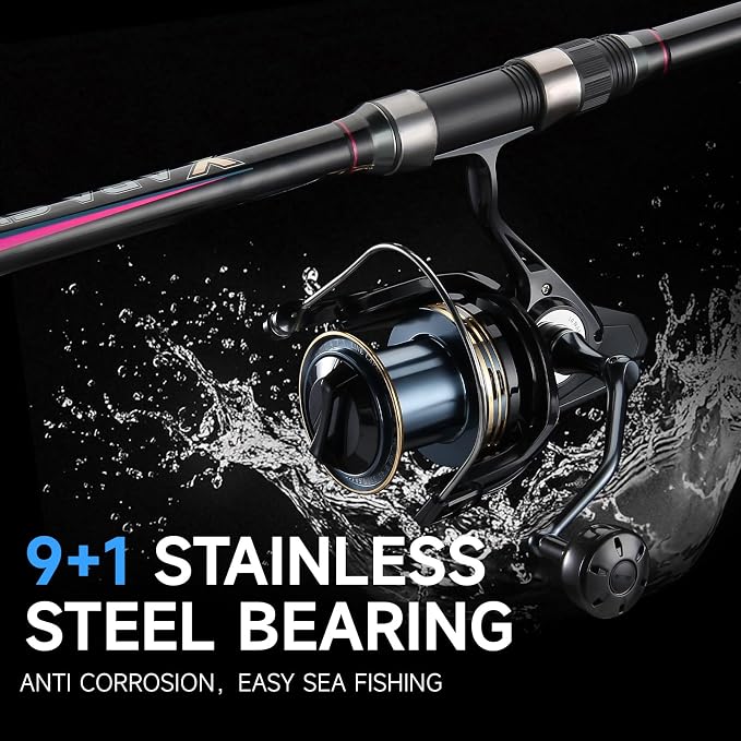 Big Game Surf Spinning Fishing Reel 8000/12000,20KG Drag Power Backlash-Free Bearings,Metal Reel Seat,Zinc Alloy Gear for Saltwater Inshore and Offshore Fishing