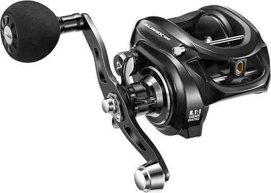 Piscifun Alinox 400 Baitcaster Fishing Reel, 38Lbs Max Drag Aluminum Alloy Frame Baitcasting Reel, Available in 6.6:1/8.1:1 Gear Ratio, Freshwater and Saltwater Low Profile Casting Reel for Musky