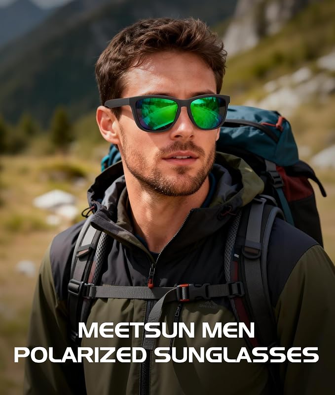 MEETSUN Polarized Sunglasses for Men,Sun Glasses with UV Protection for Driving Fishing