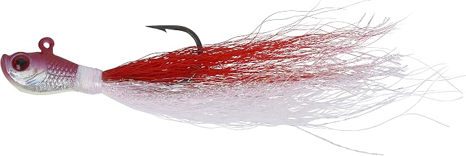 Bucktail Jigs 3 Pack – Hand-Tied Bucktail Hair Fishing Lures | Unique Gliding Head | Saltwater & Freshwater | Striper, Bass, Flounder, Walleye, Fluke | Multiple Weights Available