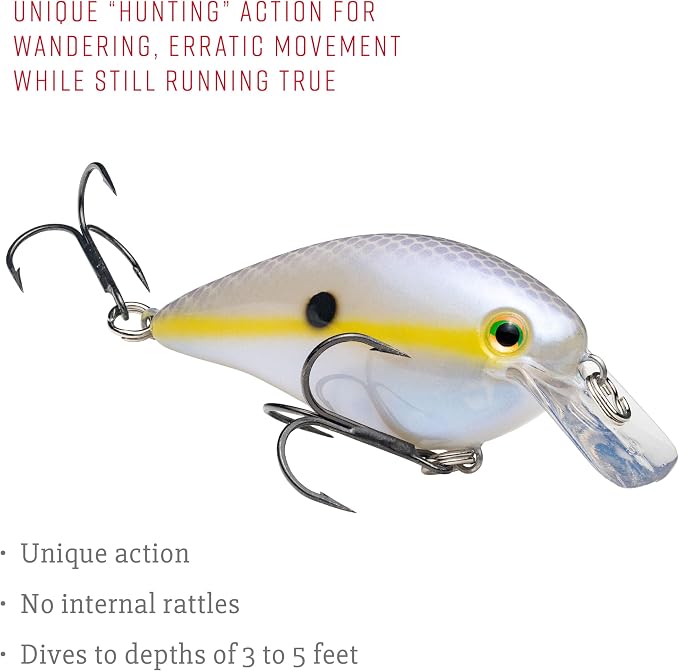 Strike King KVD 1.5 Hard Knock Fishing Lure, 3/8 oz, 3D Lifelike Eyes