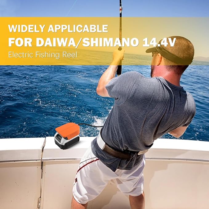 for Dewalt 20V to for Daiwa/for Shimano Electric Fishing Reel Adapter, 14.4V/14.8V Battery Converter for Tanacom/Seaborg/BeastMaster(Adapter Only)