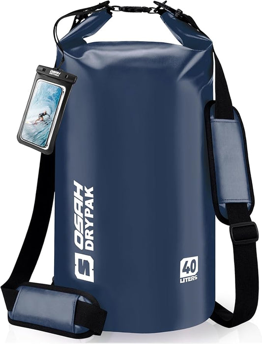 Waterproof Dry Bag, 5L/10L/20L/30L/40L Roll Top Lightweight Storage Backpack with Phone Case for Women & Men, Floating Waterproof Sack for Travel, Swimming, Kayaking, Paddle Board, Camping & Beach